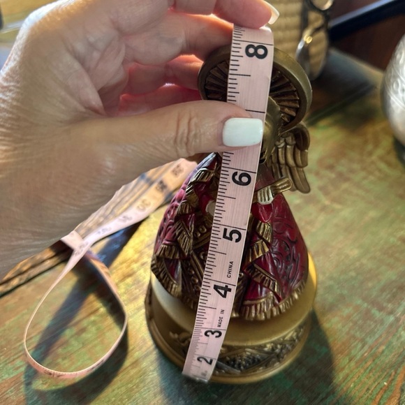 Vintage Napco Wind Up Musical Angel Playing Mandolin It Plays Silent Night - Picture 11 of 12